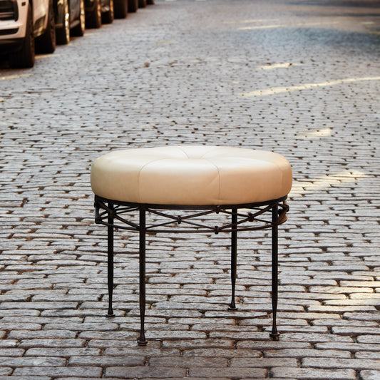 Iron Drum Stool (circa 1940's France)