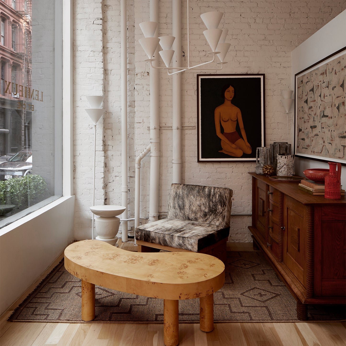 Jacques Adnet Attributed Sideboard in Oak