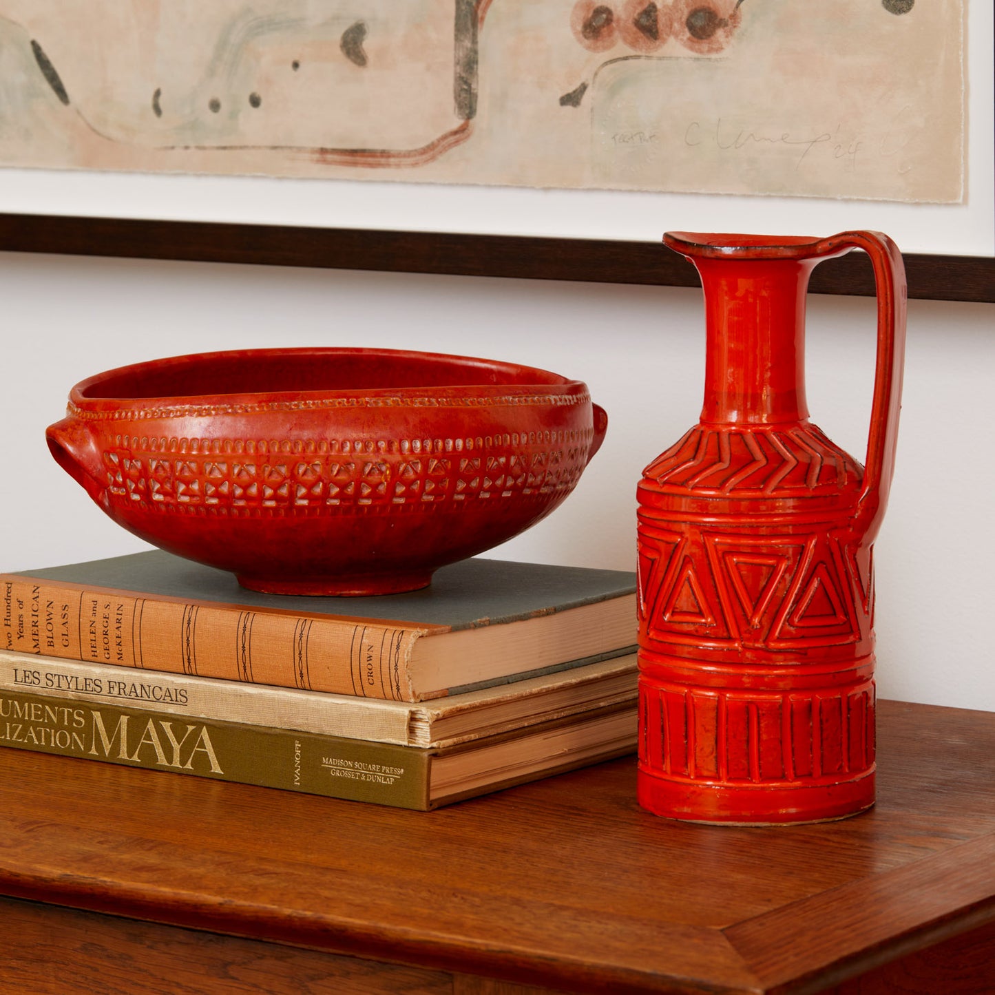 Large Bitossi Orange Ear Bowl