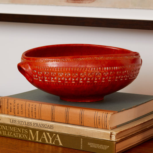 Large Bitossi Orange Ear Bowl