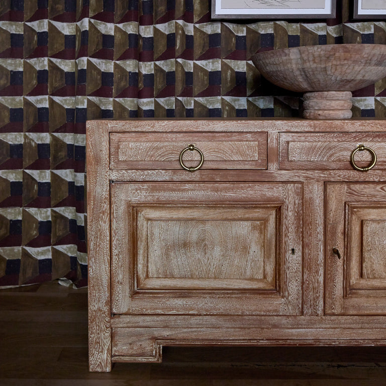 Large Cerused Oak Sideboard, 1950s