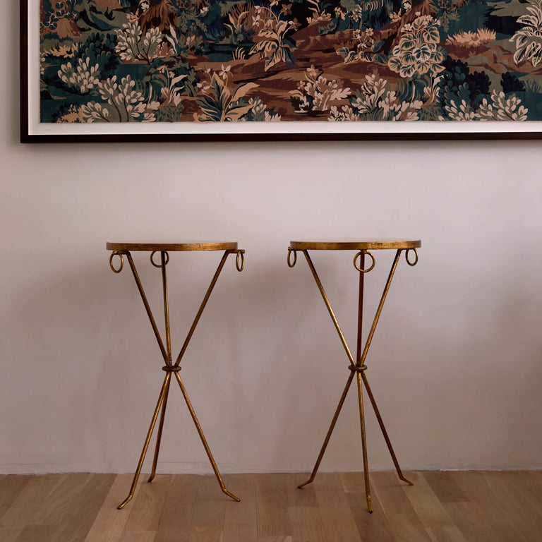 Gilt Iron and Parchment Tables