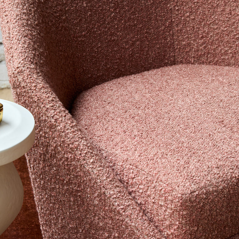 Bijou Swivel Chair (in Berber Rosewood) at 14 Crosby