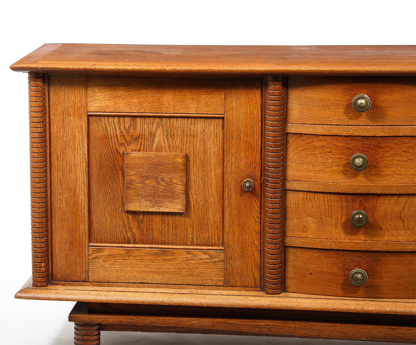 Jacques Adnet Attributed Sideboard in Oak