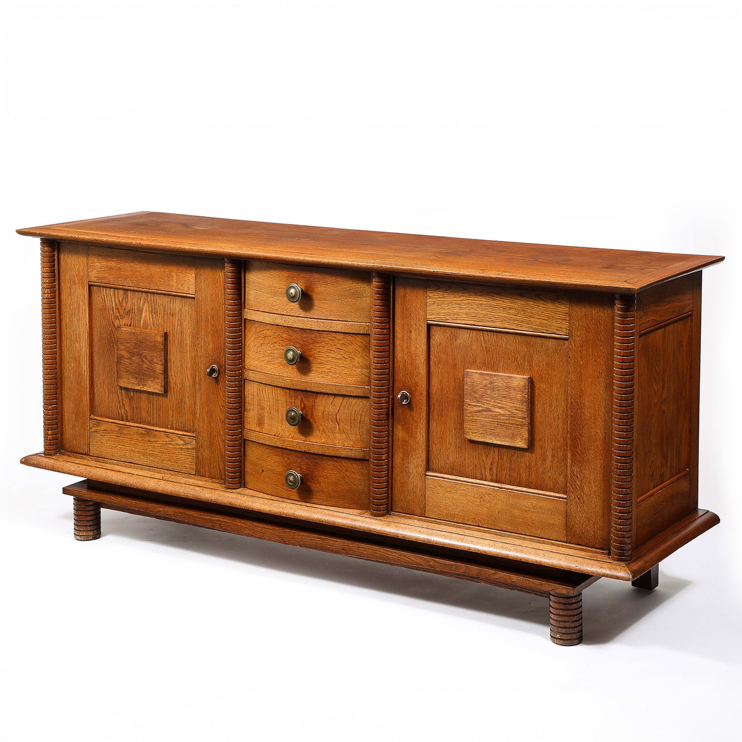 Jacques Adnet Attributed Sideboard in Oak