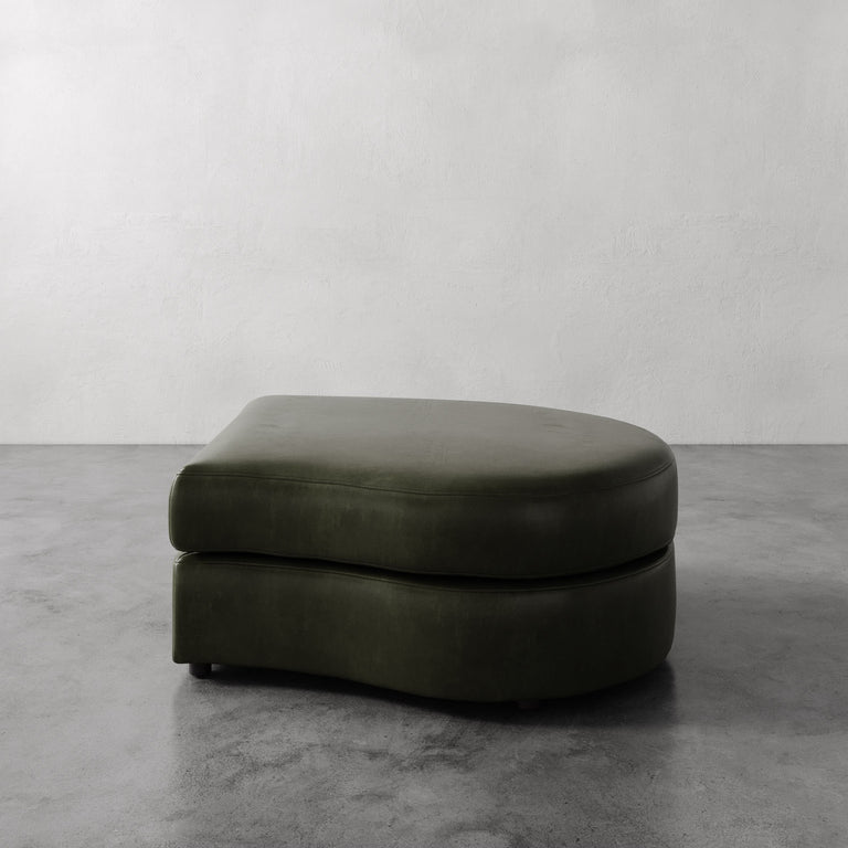 Rulmann Leather Right Ottoman