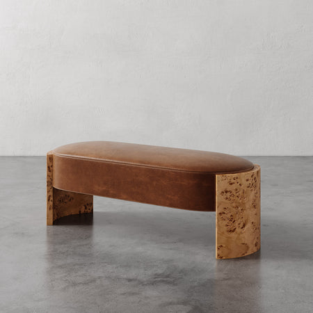 Benoit Leather Bench