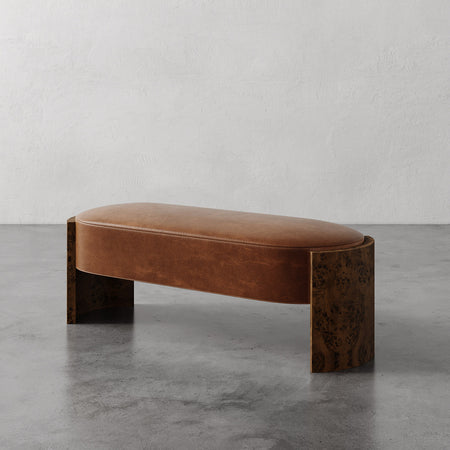 Benoit Leather Bench
