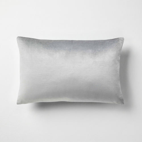 Naomi solid velvet lumbar pillow in storm, 14 by 22 inches, with a subtle sheen and striated pile