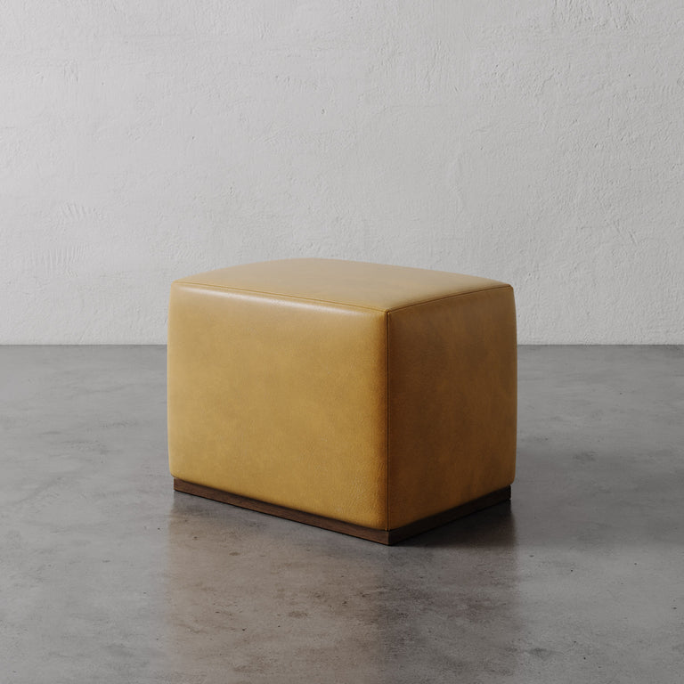 Sophie Leather Rectangular Ottoman