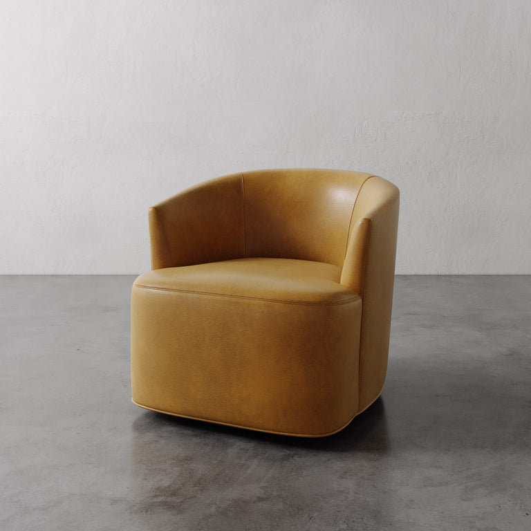 Garnier Leather Swivel Chair