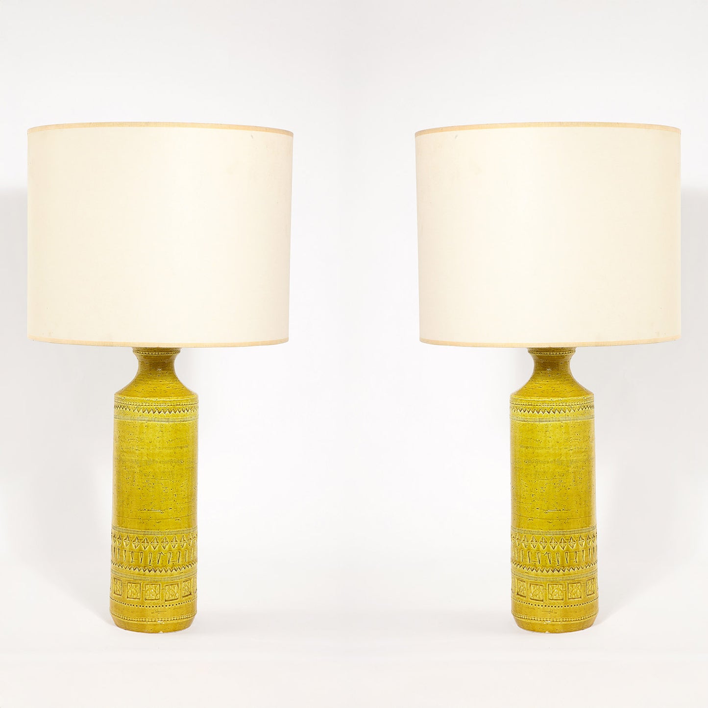 Large Yellow Bitossi Table Lamps (Set of 2)