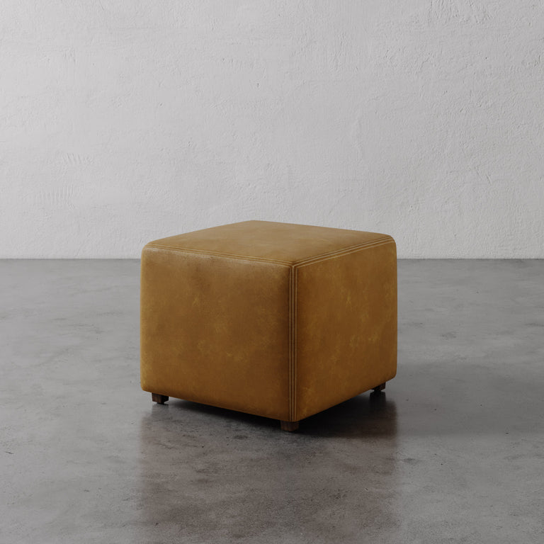 Fabien Leather Square Ottoman - 22