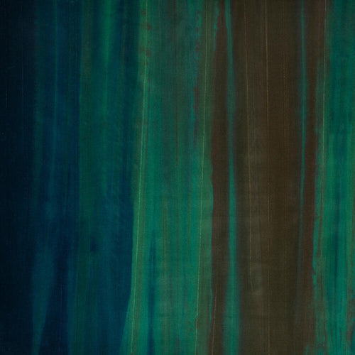 Lagune Jungle hand-dyed cotton velvet by Metaphores in deep teal and emerald