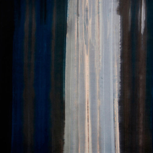 Lagune Tempête hand-dyed cotton velvet by Metaphores in navy, silver and charcoal