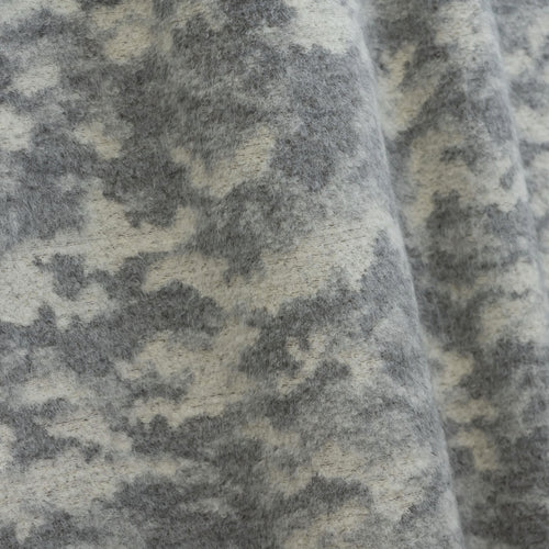Pampa Brume wool and alpaca boucle fabric by Metaphores, part of Hermes' textile division, in misty gray and cream