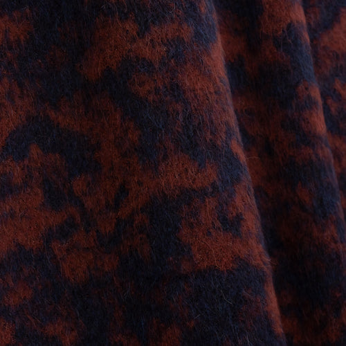 Pampa Santal wool and alpaca boucle fabric by Metaphores in rust red and navy