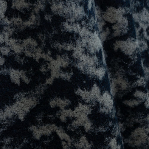 Pampa Indigo wool and alpaca boucle fabric by Metaphores in deep navy and gray