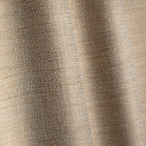 Murmure Maïs linen-look sheer curtain fabric by Metaphores in golden wheat