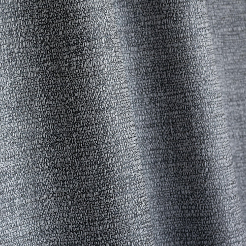 Murmure Fumée linen-look sheer curtain fabric by Metaphores in smoky charcoal