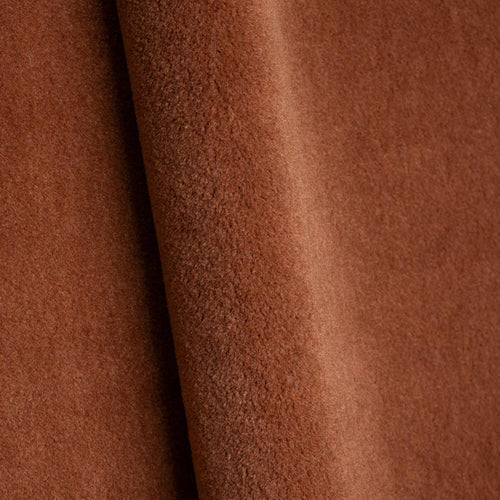 Silence Blush wool and alpaca velvet by Metaphores in terracotta