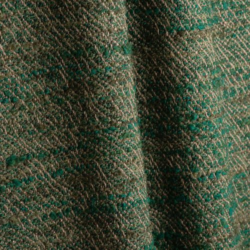Racine Pinede cotton and wool boucle fabric by Metaphores in deep pine green