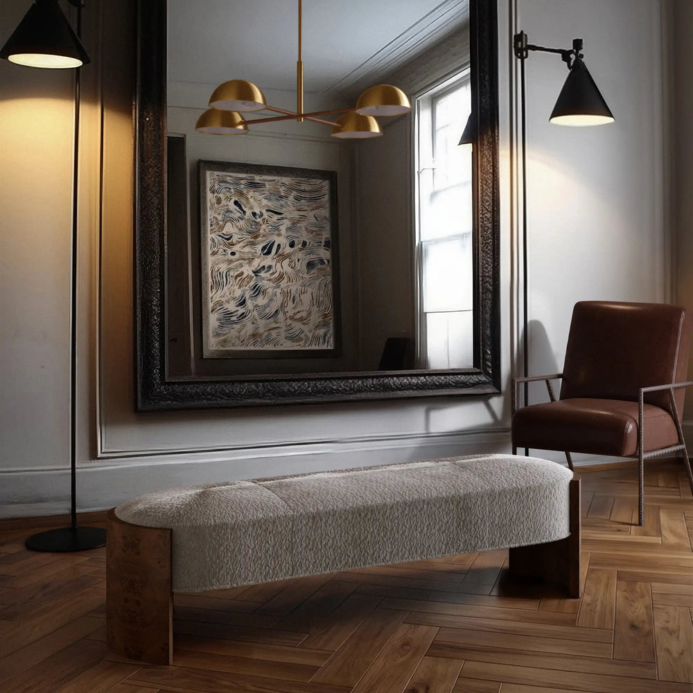 Benoit Leather Bench