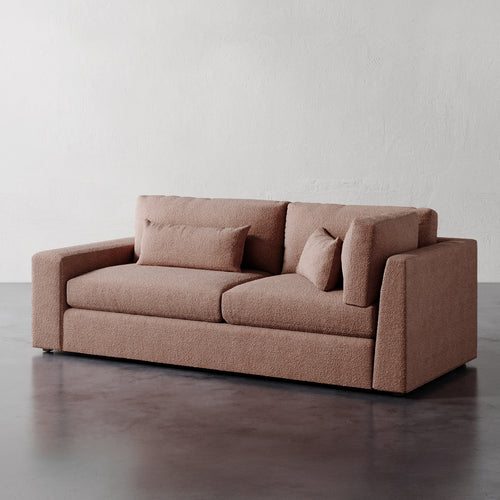 Lemieux Et Cie Lacroix Left or Right Return Sofa A dark green, modular Lacroix Left or Right Return Sofa with a modern design, featuring deep seats and clean rectilinear lines.