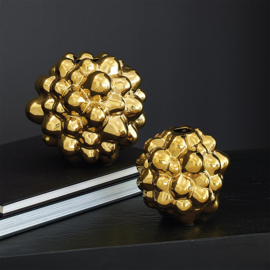 Organic Bubble Vases (Bright Gold) - Preorder