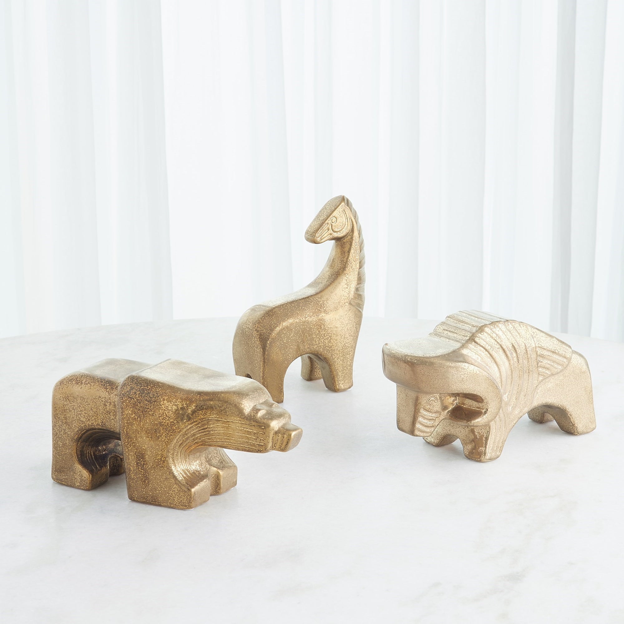 Les Animaux : Bison (Antique Gold)