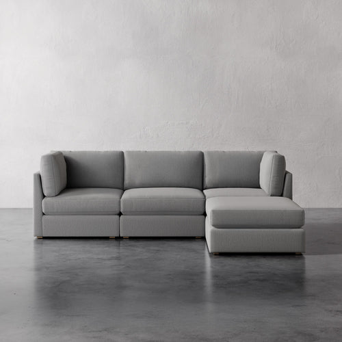 Lemieux Et Cie Chanaux 4-Pc Sectional
Gray sectional sofa against a plain white wall.