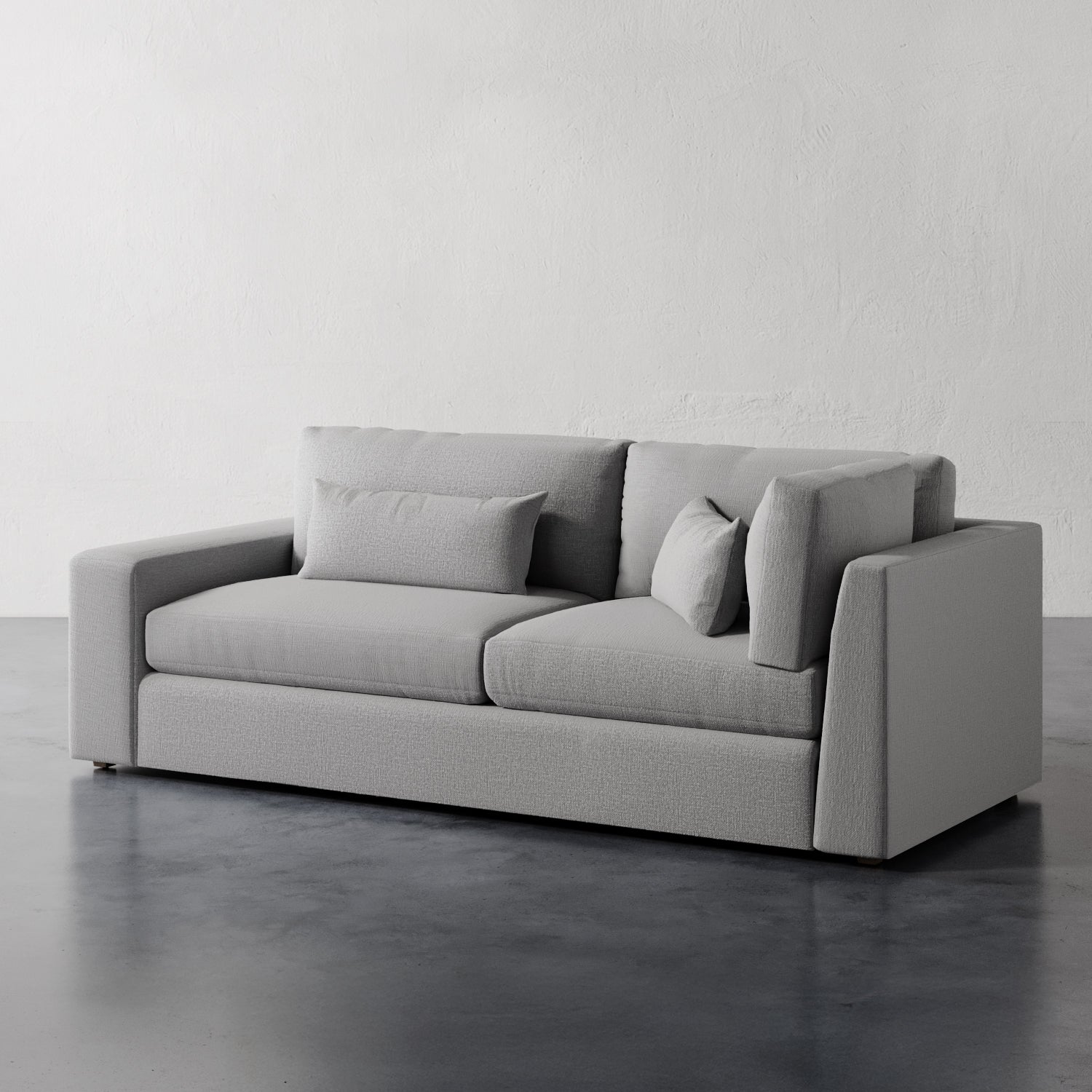 Lemieux Et Cie Lacroix Left or Right Return Sofa A dark green, modular Lacroix Left or Right Return Sofa with a modern design, featuring deep seats and clean rectilinear lines.
