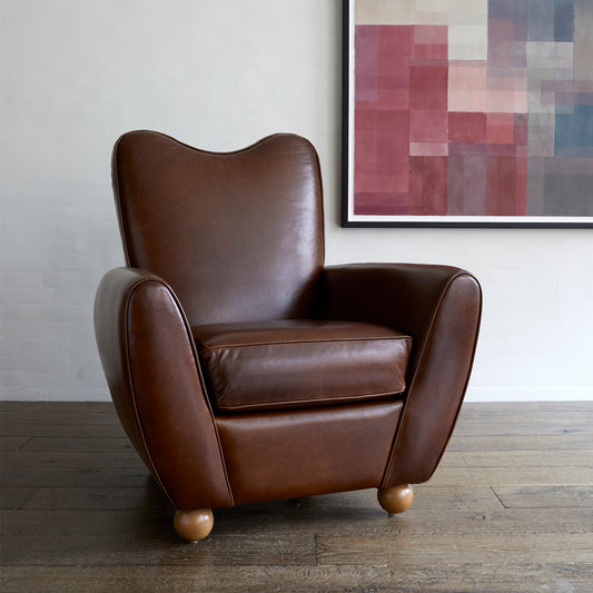 Danielle Chair in Reynolds Bourbon Leather