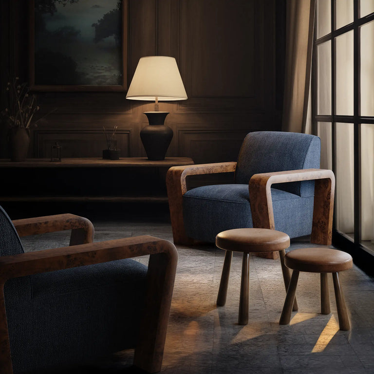 Madeleine Leather Stool