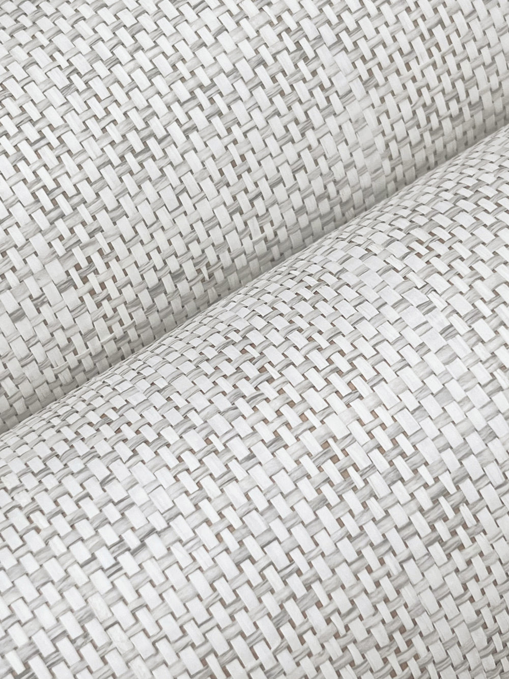 Lemieux et Cie Kami Paperweave in charcoal gray, woven textile swatch with basket-weave pattern, shown on white studio backdrop.
