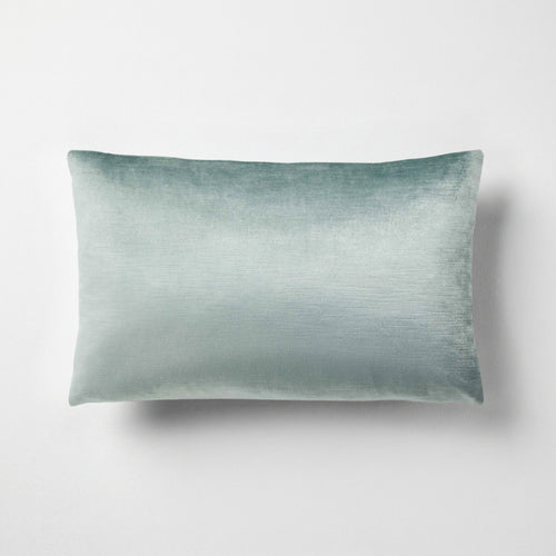Naomi solid velvet lumbar pillow in cape, 14 by 22 inches, with a subtle sheen and striated pile