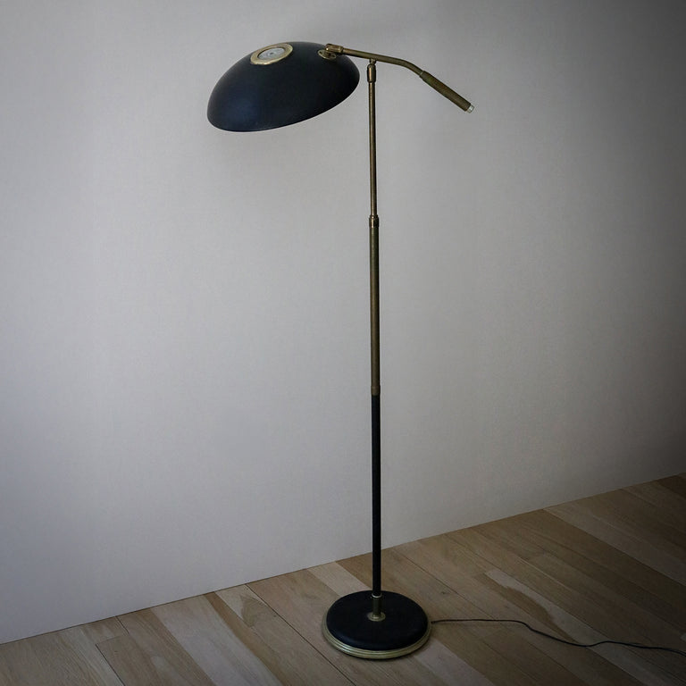 Masterful Mid-Century Black and Brass Lighting by Gerald Thurston for Lightolier