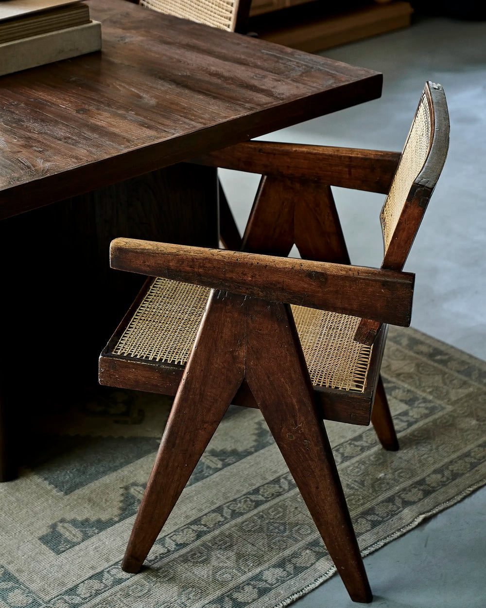 Pierre Jeanneret Office Cane Chairs (ca 1954)