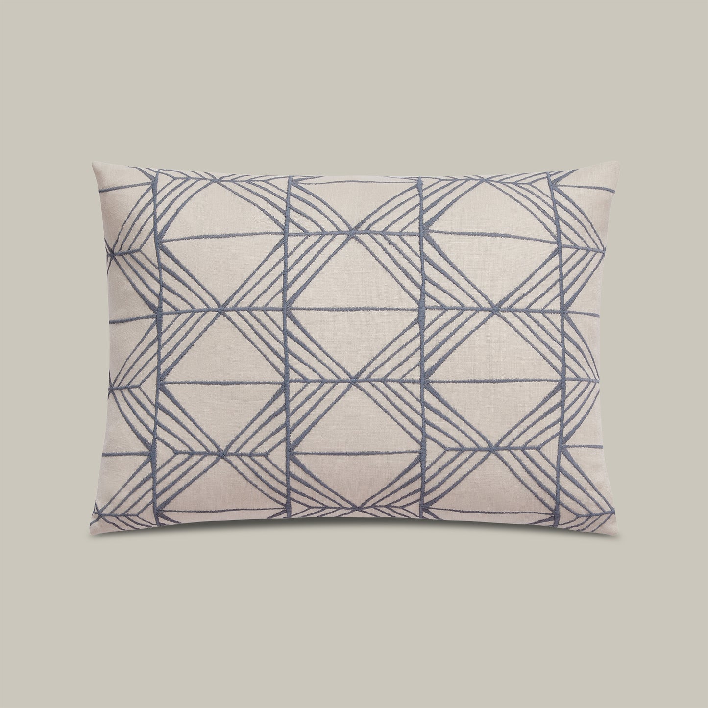 Embroidered Lattice Pillow