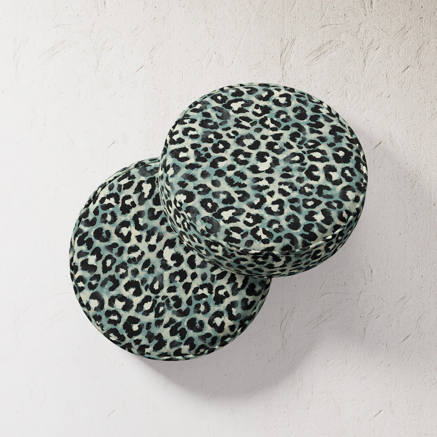 Outdoor Pillow - Teal Leopard - Thumbnail 2
