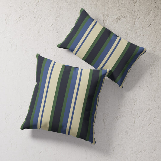 Indoor / Outdoor Pillow - Variegated Stripe (Green)