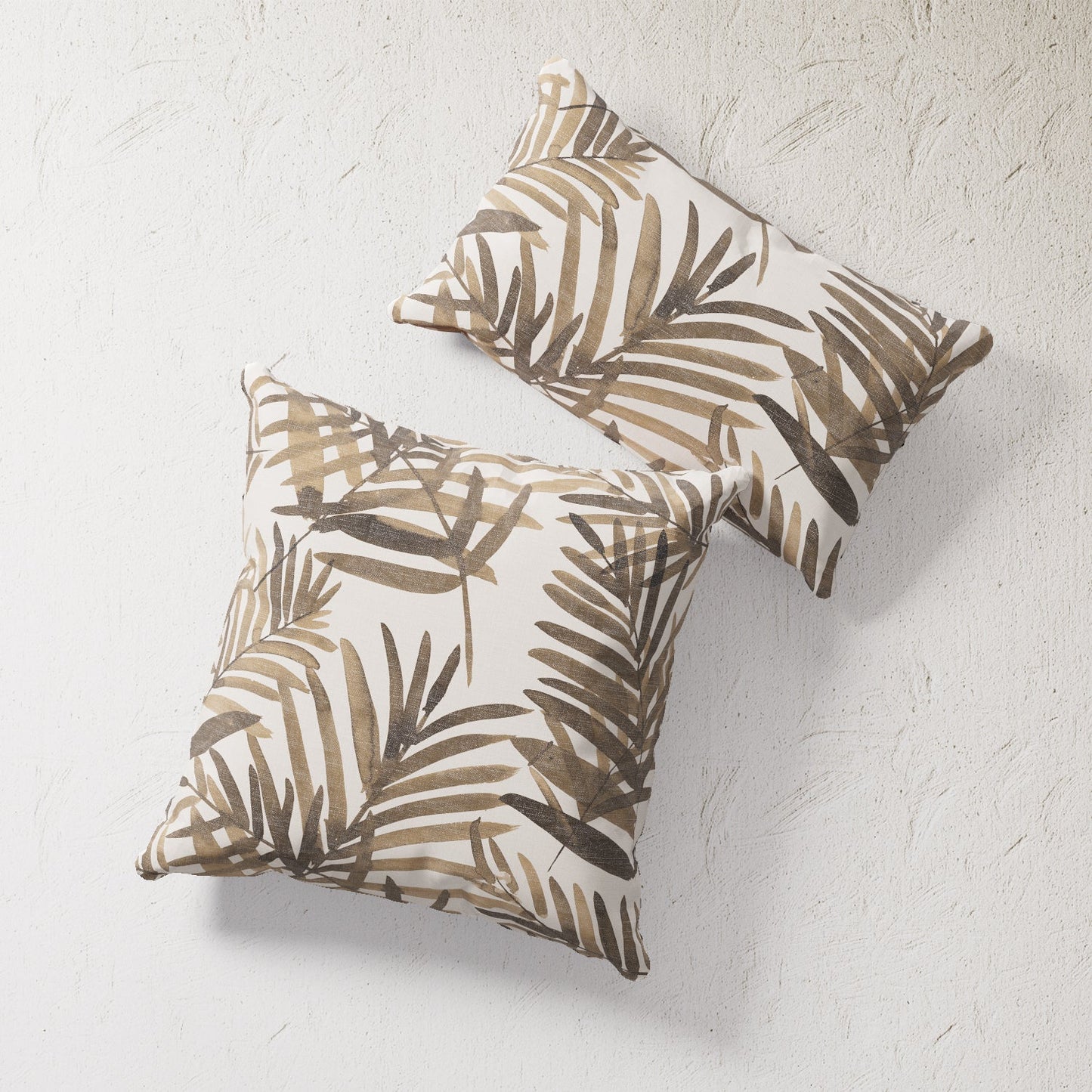 Indoor / Outdoor Pillow - Raw Umber Palm Fronds