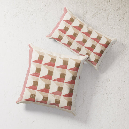 Indoor / Outdoor Pillow - Terracotta Modern Art