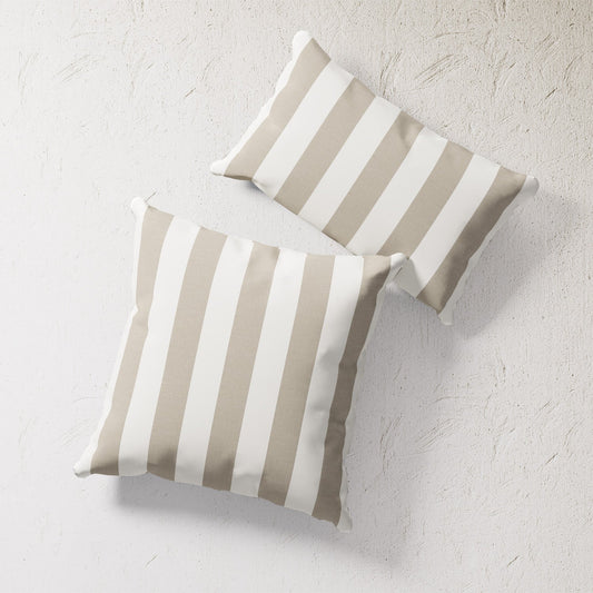 Indoor / Outdoor Pillow - Cabana Stripe (Cream)
