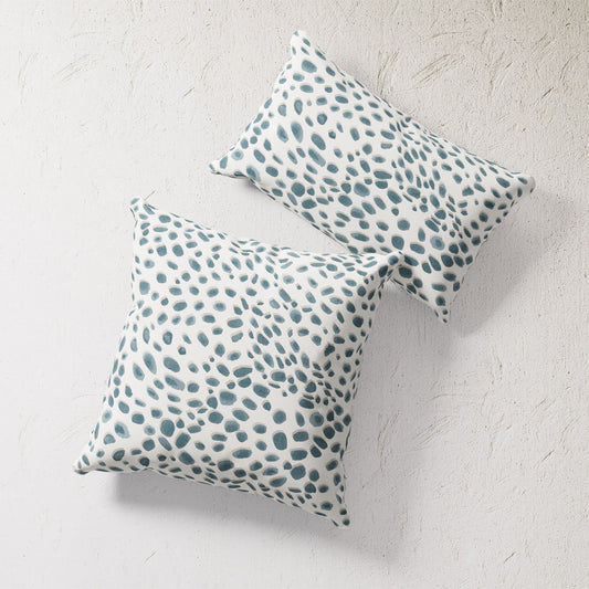 Indoor / Outdoor Pillow - Abstract Cheetah (Teal)