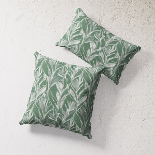 Indoor / Outdoor Pillow - Organic Abstract (Green)