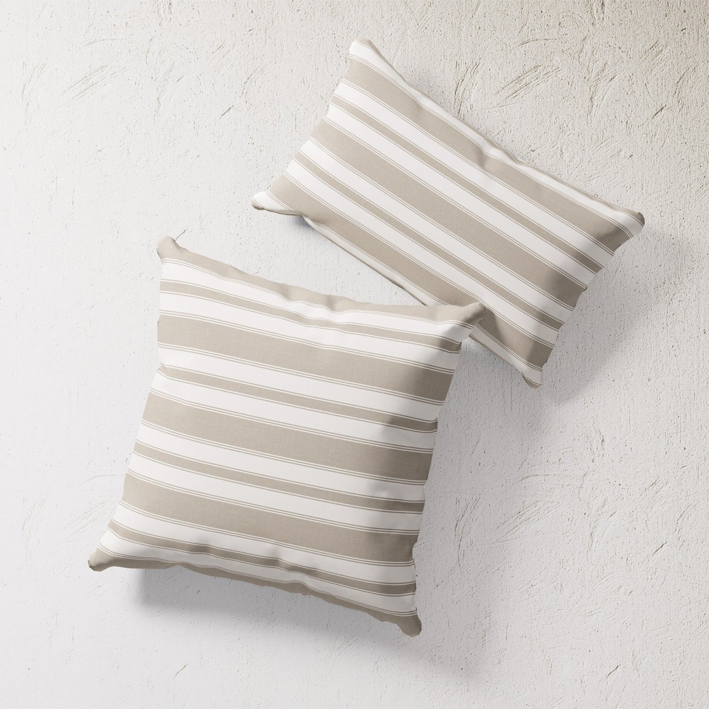 Indoor / Outdoor Pillow - Ticking Stripe (Cream)