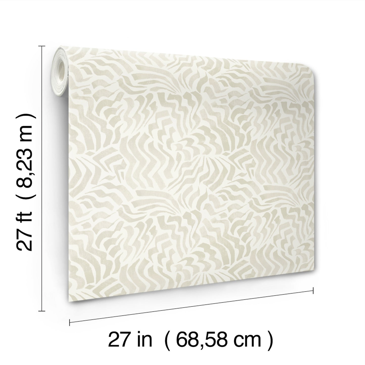 Zora Wave Wallpaper (Light Grey)