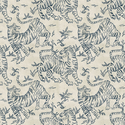 Orly Tigers Wallpaper (Indigo)