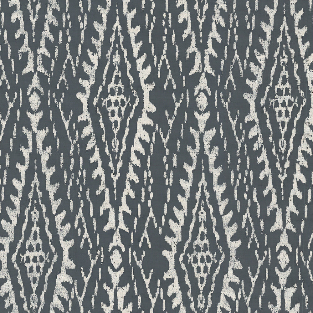 Lemieux et Cie Rousseau Paperweave in fawn beige with cream, organic paper tapestry weave with diamond ikat pattern, textile swatch shown on white studio backdrop.